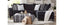 American Imports 374 Groovy Black Sectional
