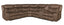 American Imports 6967 Dorado Walnut 3 Pc Reclining Sectional