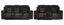 American Imports LV3000 Commander Brown Reclining Sofa & Loveseat