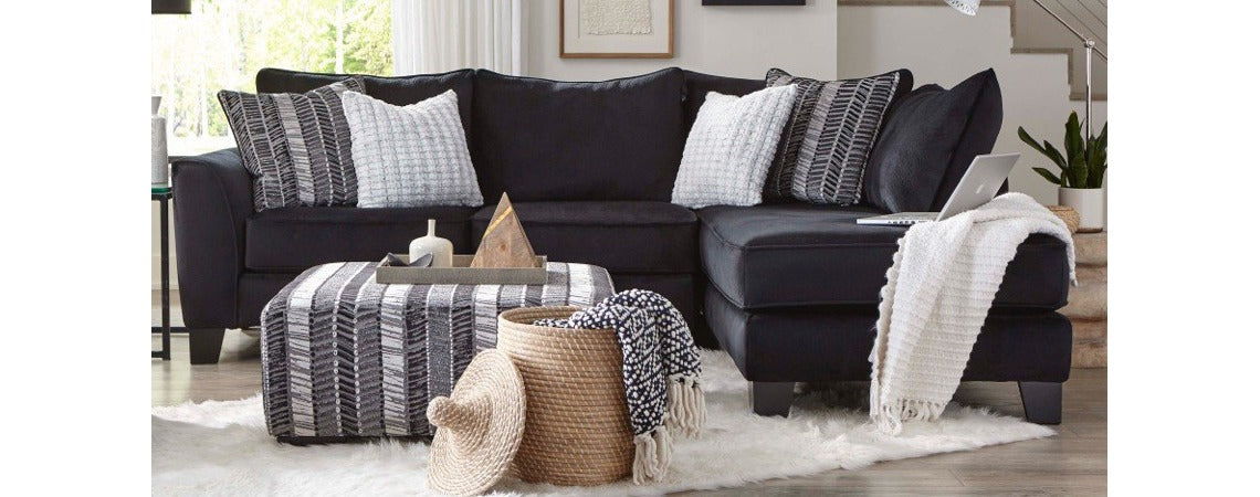 American Imports 374 Groovy Black Sectional Main image