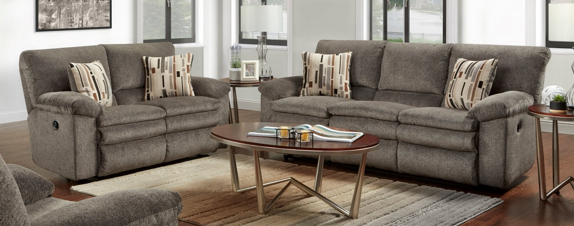 Catnapper 1271 Tosh Pewter Reclining Sofa & Rocker Recliner