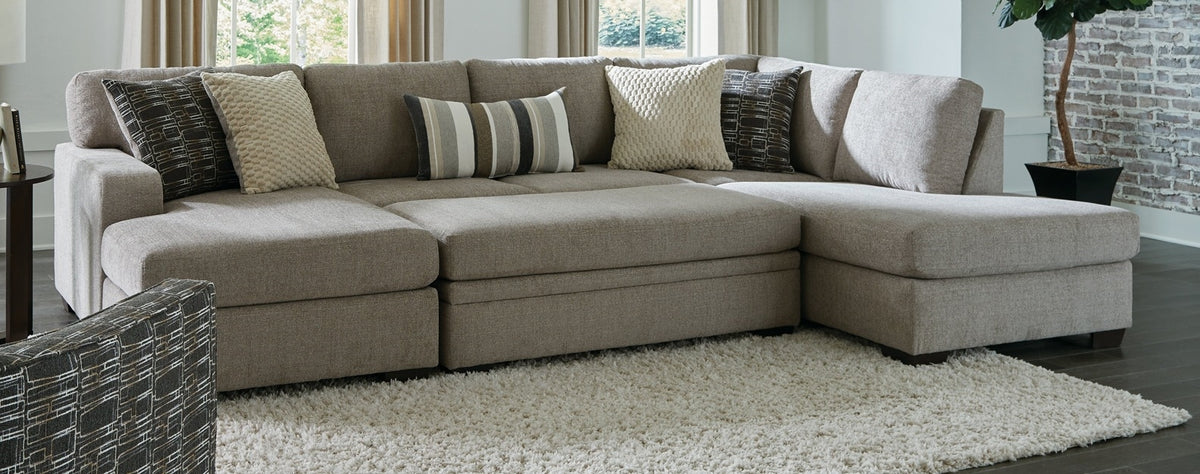 Albany 1674 Brianna Pewter 3 Pc Sectional Main image
