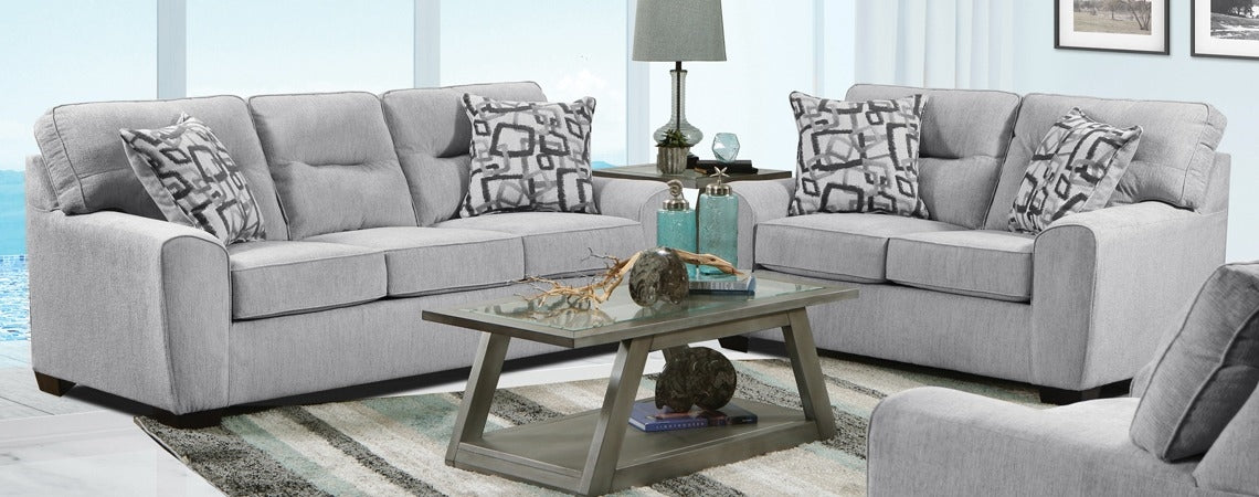 Behold 2124 Avery Marble Grey Sofa & Loveseat Main image