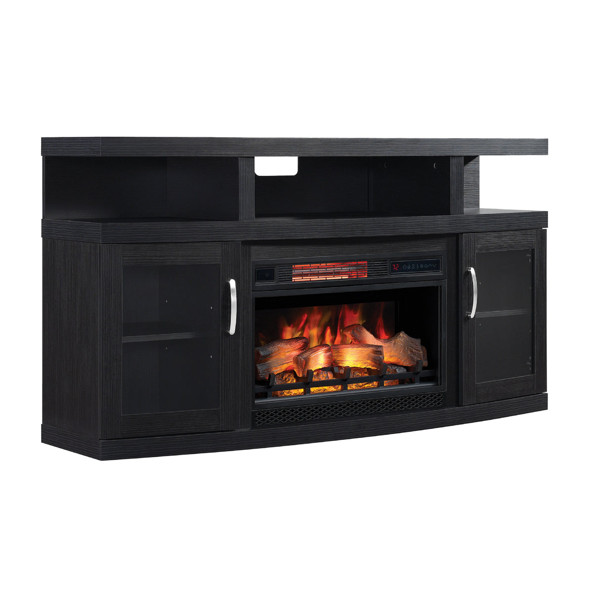 Classic Flame 26MM5508 Black Cantilever Mantel Fireplace