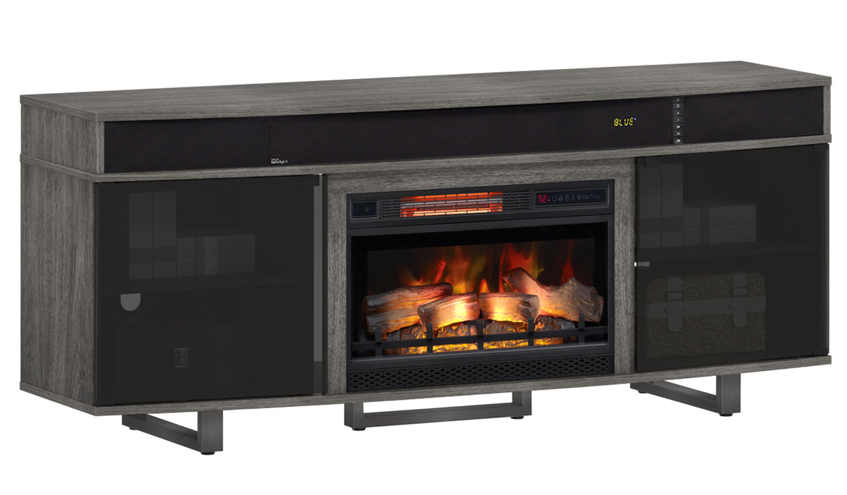 Classic Flame 26MMS9872-NB03 Gray 72" Enterprise w/sound Mantel Fireplace