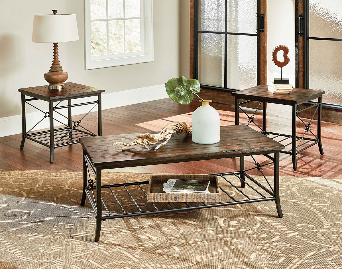 Standard 28173 Ainsley Brown 3 Pc Table Group Main image