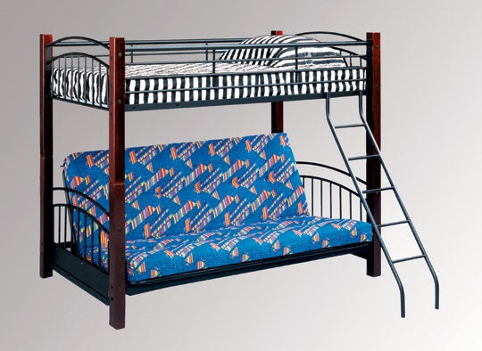 American Imports 470-433 Black Twin Futon Bunkbed