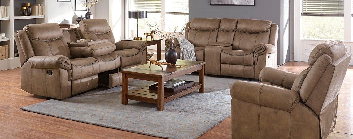 American Imports L4220961V Knoxville Brown Reclining Sofa & Recliner Main image