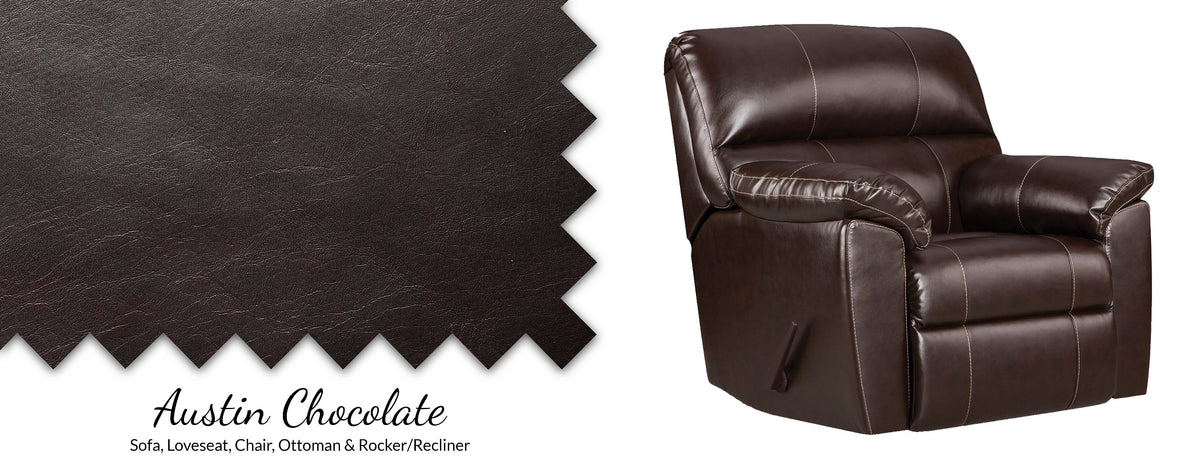 Affordable 2450-AC Austin Chocolate Rocker Recliner