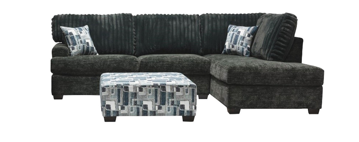 Minhas 6129 Galactic Charcoal 2 Pc Sectional Main image