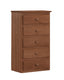 Simply Bunk Beds 6955C Chestnut 5 Drawer Chest