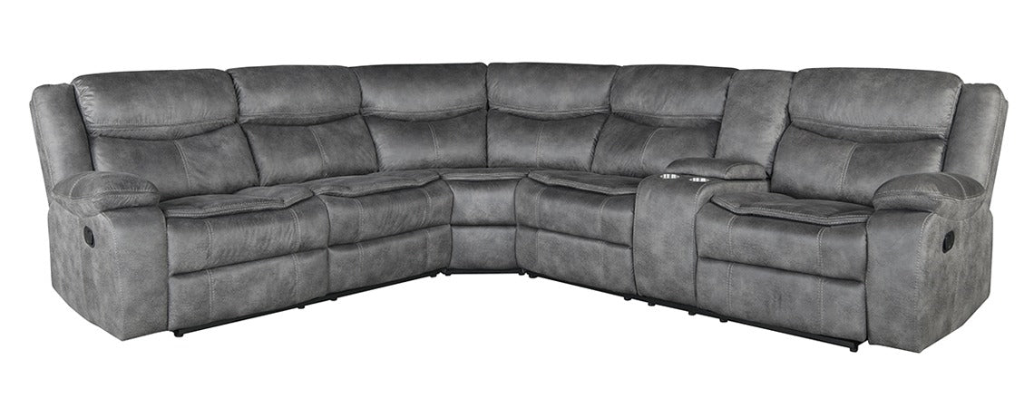 American Imports 6967 Dorado Charcoal 3 Pc Reclining Sectional Main image