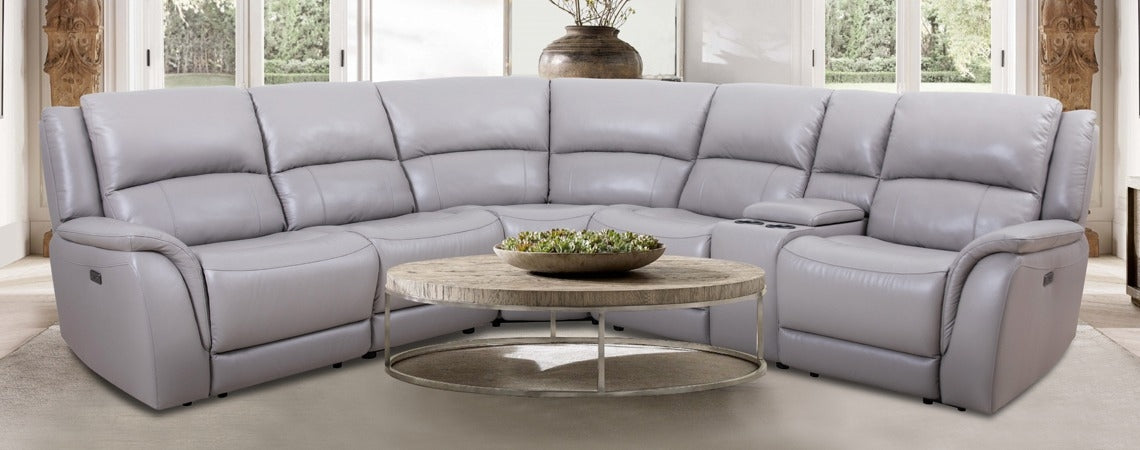 Manwah 70629 Madras Stone 6 Pc Reclining Sectional