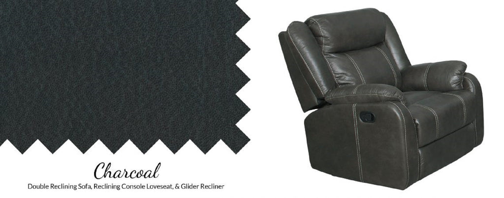 American Imports L7303 Gin Rummy Charcoal Motion Sofa & Recliner