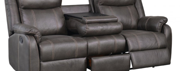 American Imports L7303 Gin Rummy Charcoal Motion Sofa & Recliner
