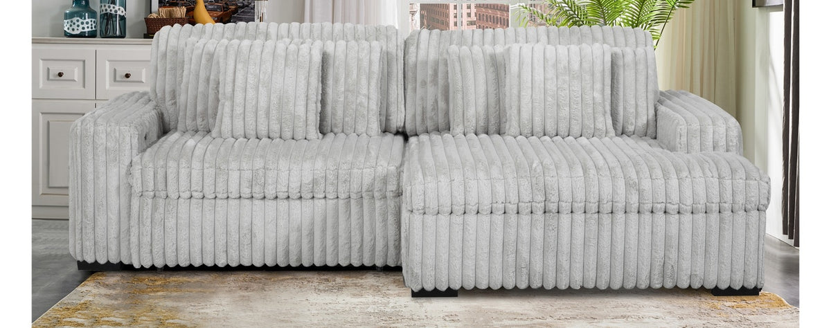 Manwah 80386 Presley Fog 2 Pc Chaise Secional Main image