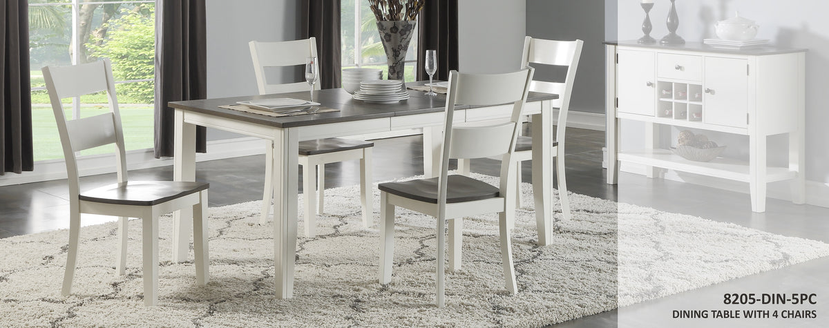 American Imports 8205 Grey & White 5 Pc. Dinette Main image