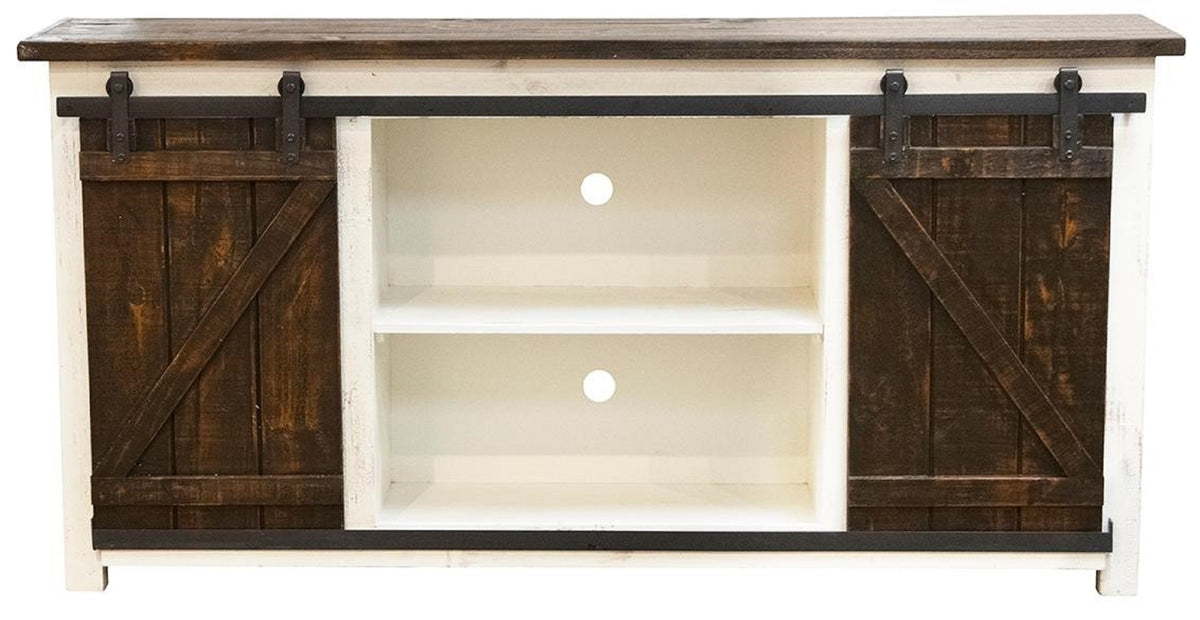 American Imports 870-M60-RW Rodeo White 60" TV Console Entertaiment Center Main image