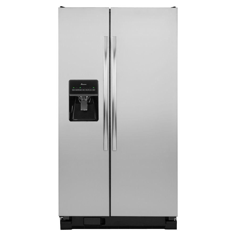 Amana 25 Cubic Foot Stainless Side by Side Refrigerator ASD2575BRS Main image