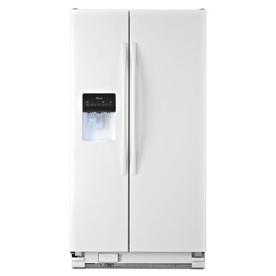 Amana 25 Cubic Foot White Side by Side Refrigerator ASD2575BRW