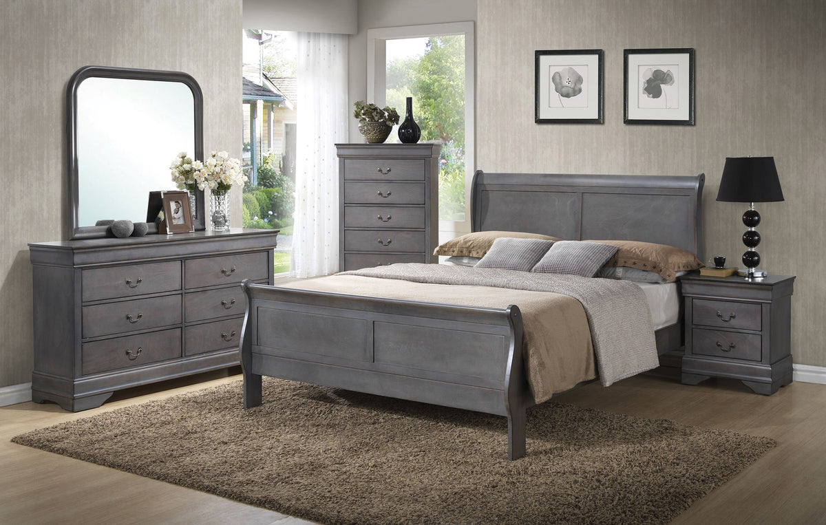 American Imports C4934A-Grey Louis Phillipe 6 Pc Bedroom Main image
