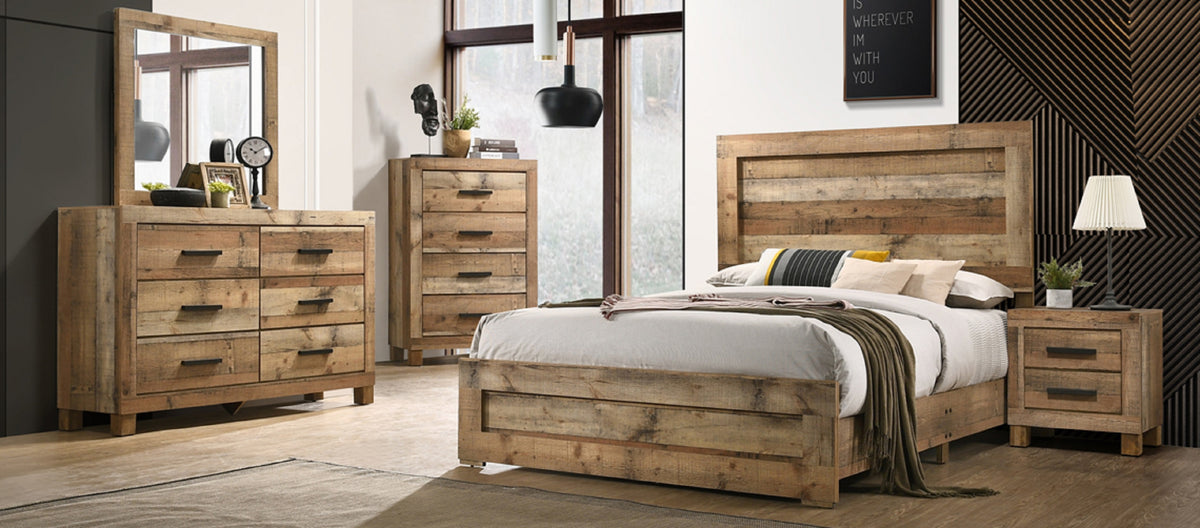 American Imports C88311ANS Salt Creek Sand 6 Pc Bedroom Main image