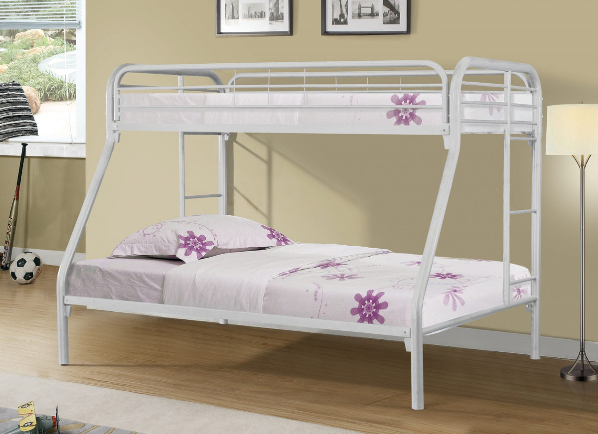 American Imports CS4000W Twin Full White Metal Bunkbed