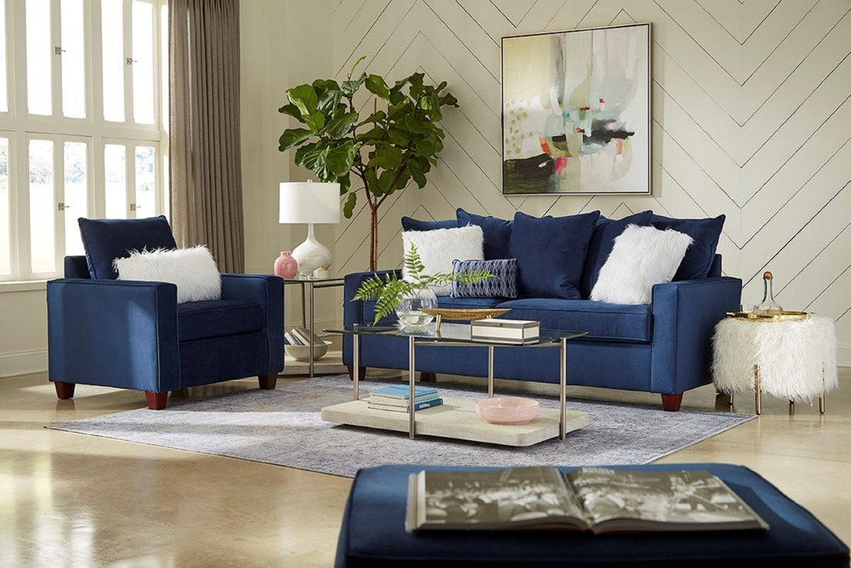 Behold 7203 Indigo Blue Sofa & Loveseat