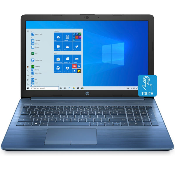 HP 15-DA0021 Intel Pentium Gold 5405U 8GB 256GB SSD 15.6-Inch HD Touchscreen Laptop (Jasmine Blue)
