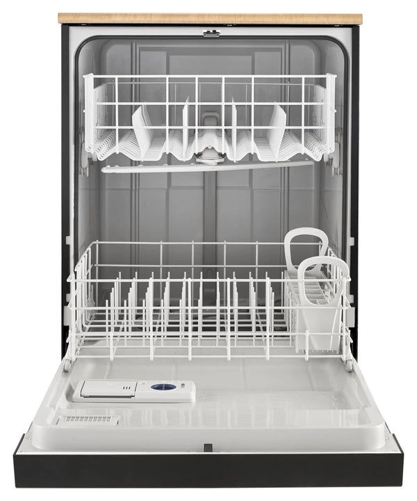 Whirlpool® 24" Heavy Duty Portable Dishwasher Black with 1-Hour Wash Cycle