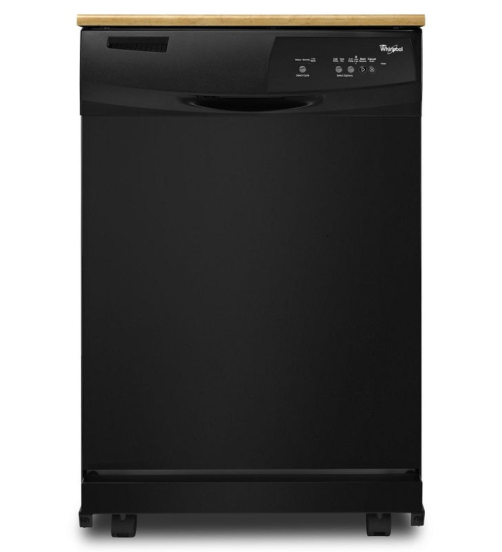 Whirlpool Portable Black Dishwasher WDP370PAHB